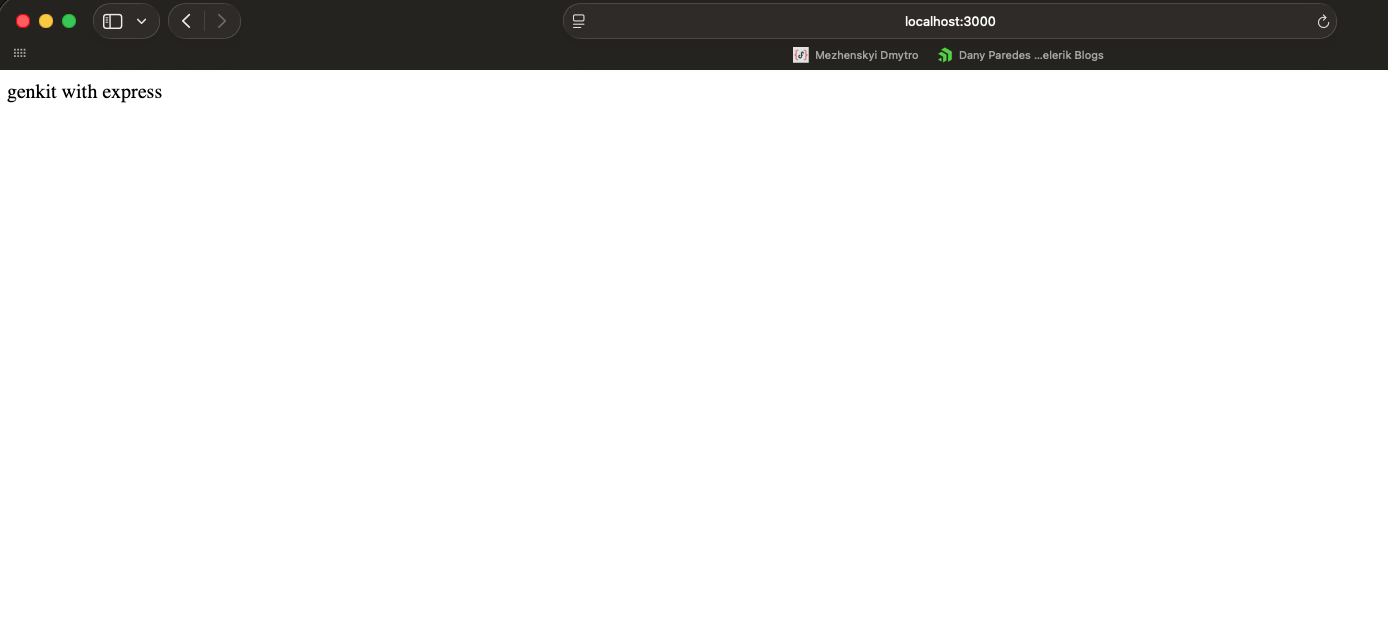 Genkit with Express