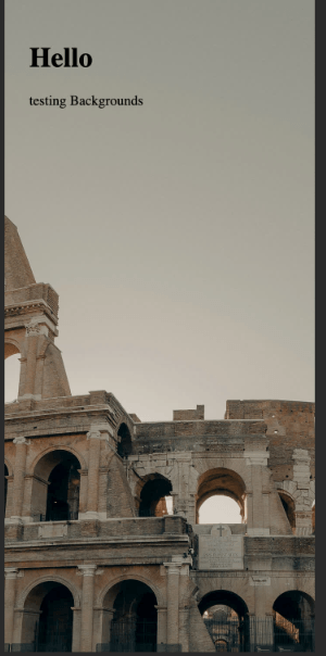 Image as background