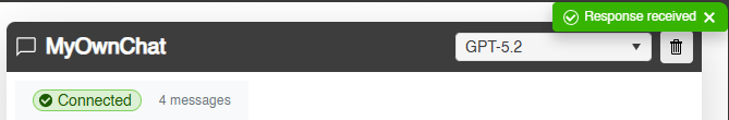 Displaying notifications in the chat app using the TelerikNotification component