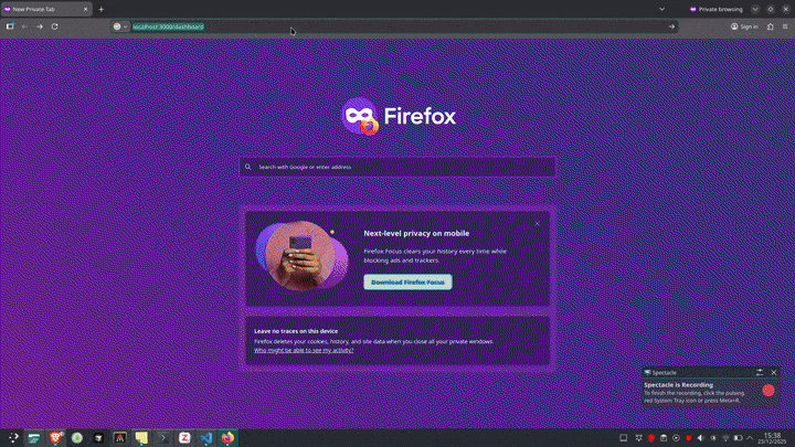 Trying to access the dashboard without a session Trying to access the dashboard without a session