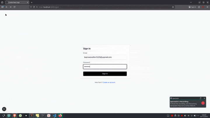 Displaying the authenticated user's session data Displaying the authenticated user's session data