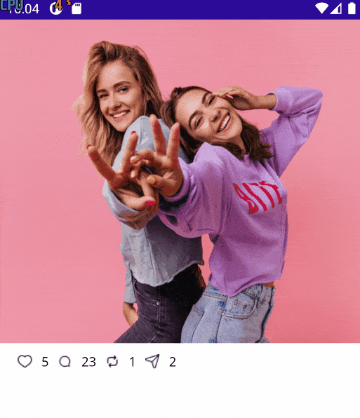 Instagram like animation Demo When user clicks the heart, it pops up in a fun animation