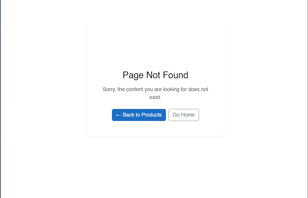 Generic message displayed by the custom component