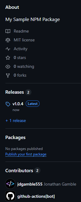 GitHub sidebar includes Releases