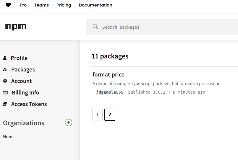 npm 11 packages