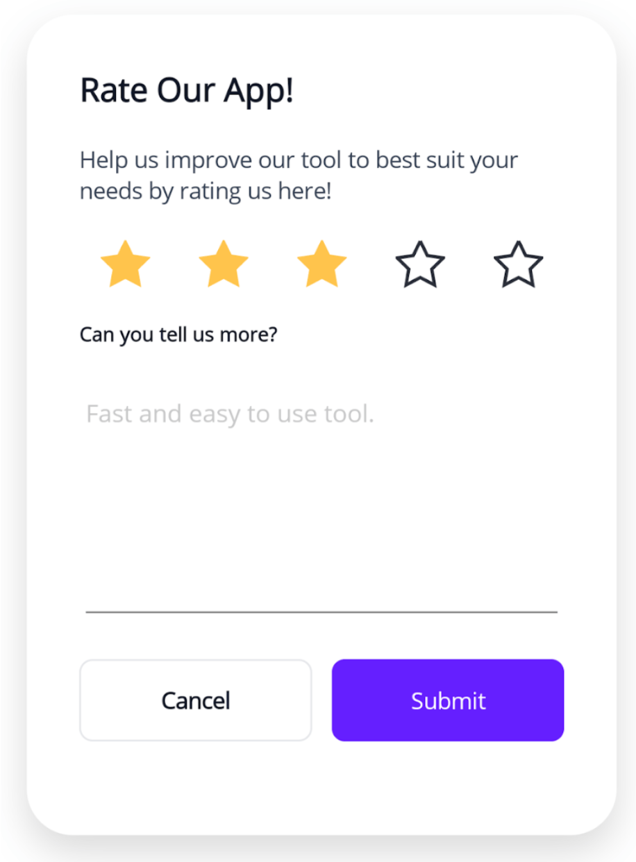 Detailed Feedback UI