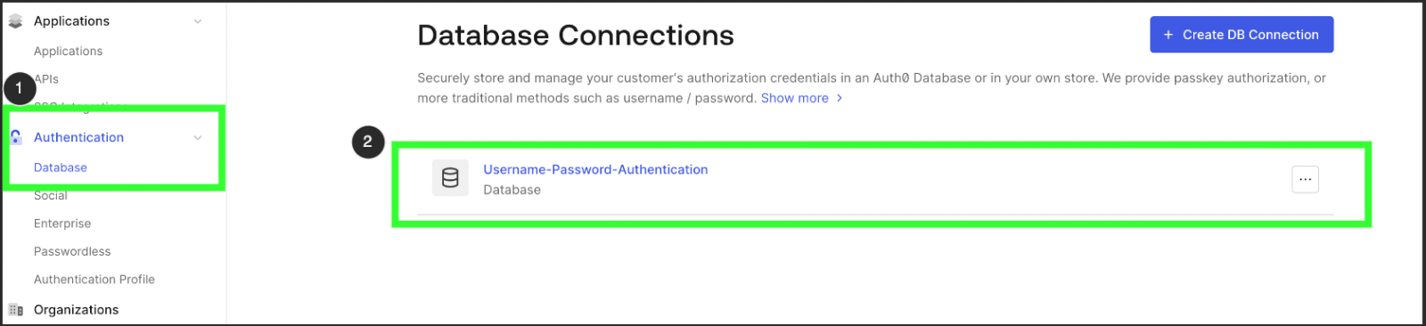 Database connection Database connection
