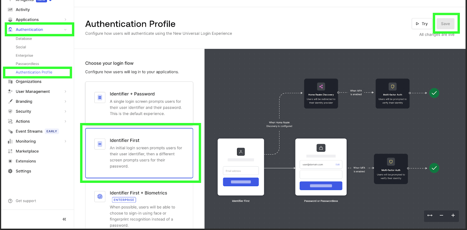 Enabling identifier first login to use passkeys Enabling identifier first login to use passkeys