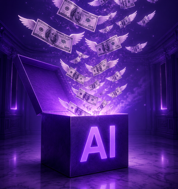ai-ate-my-budget AI Ate My Budget - money flying away