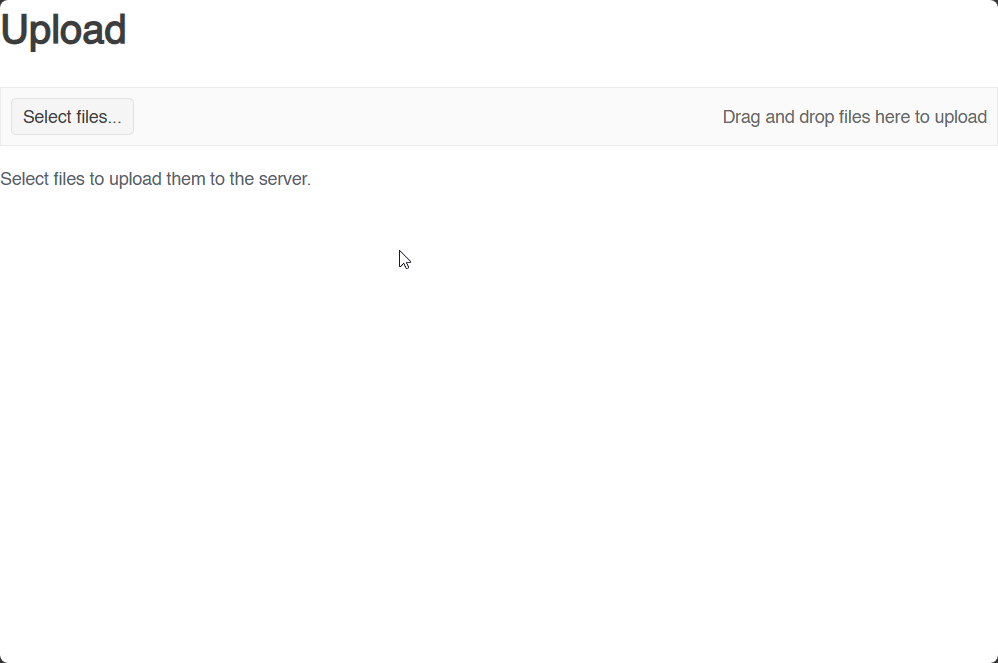 Blazor upload component in action