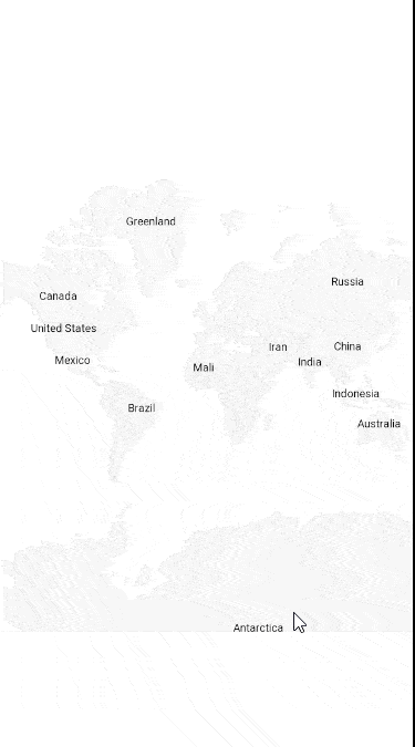Close-up of sample labels displayed on a map control