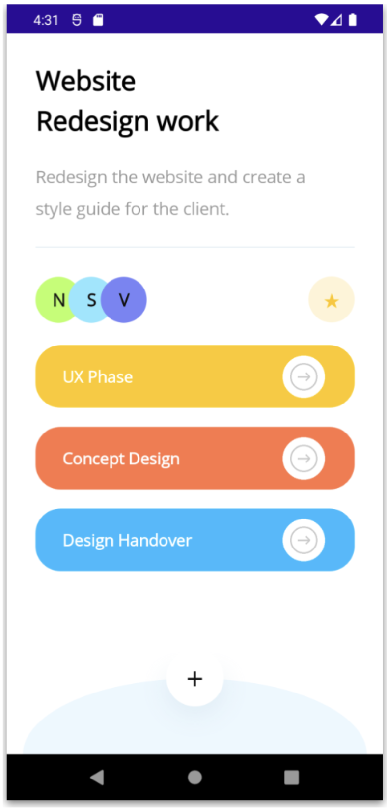 4. Footer block image Footer is now added with a pulus sign