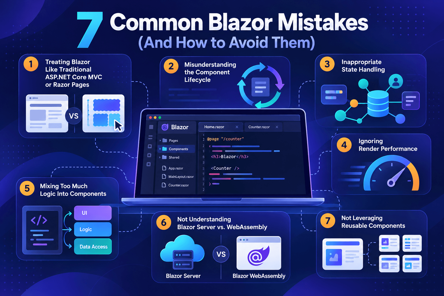 7 Common Blazor Mistakes Explained 7 Common Blazor Mistakes and how to avoid them