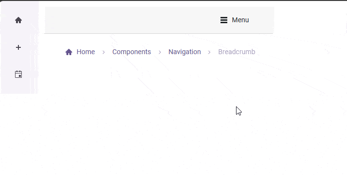 Demonstration of the Blazor Breadcrumb component