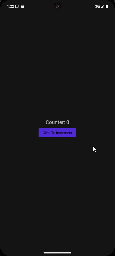 Demonstration of a state update using MauiReactor
