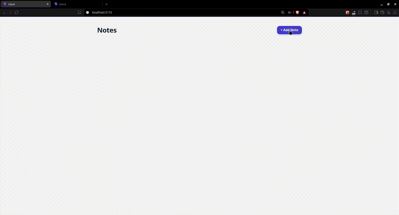 Two tabs in sync Two tabs in sync