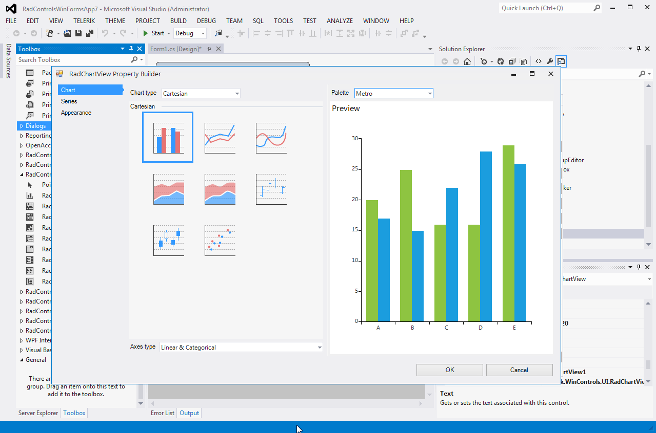 ChartView Design-time Wizard