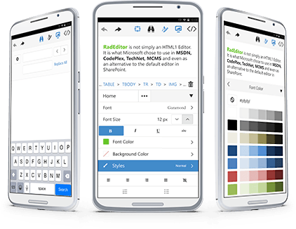 Adaptive RadEditor for Smartphones