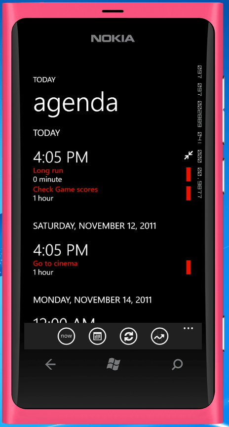 Agenda View Windows Phone
