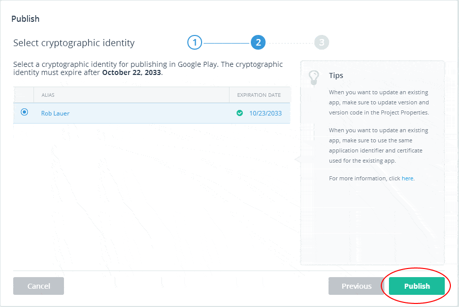 appbuilder publish android