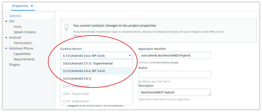 appbuilder properties window