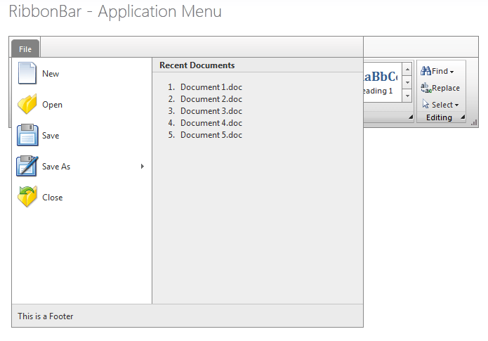 ApplicationMenu ApplicationMenu
