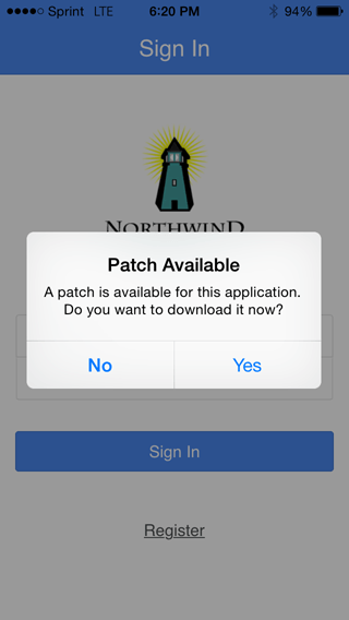 AppManager LiveSync notification on device