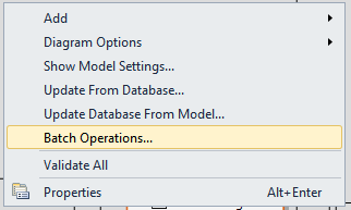 Batch Operations Menu