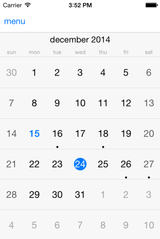 Calendar for Xamarin.Forms iOS by Telerik