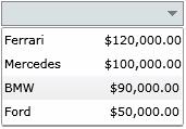 ComboBox with value formatting