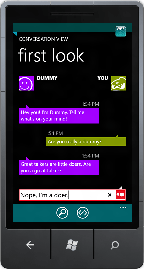 Conversation with dummy.