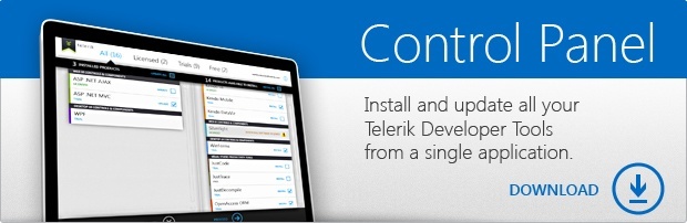 Download the Telerik Control Panel