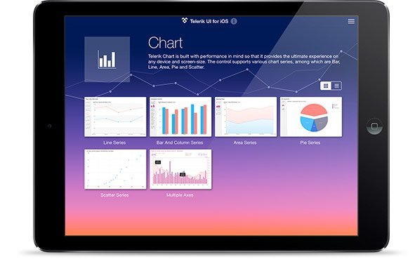 Telerik UI for iOS demo app