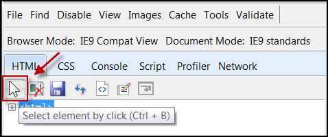 IE9 Element Inspector