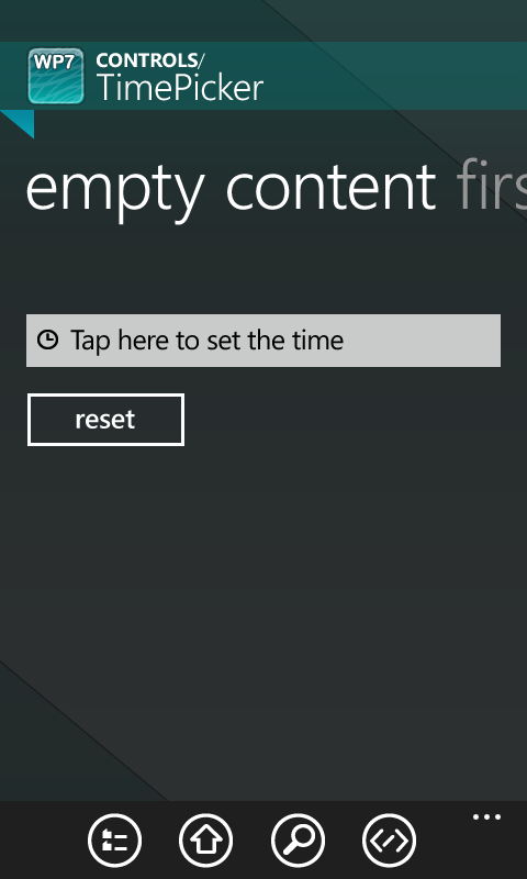 A RadTimePicker with custom EmptyContentTemplate