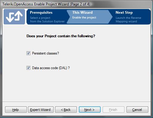 Enable Project page 2 data access code