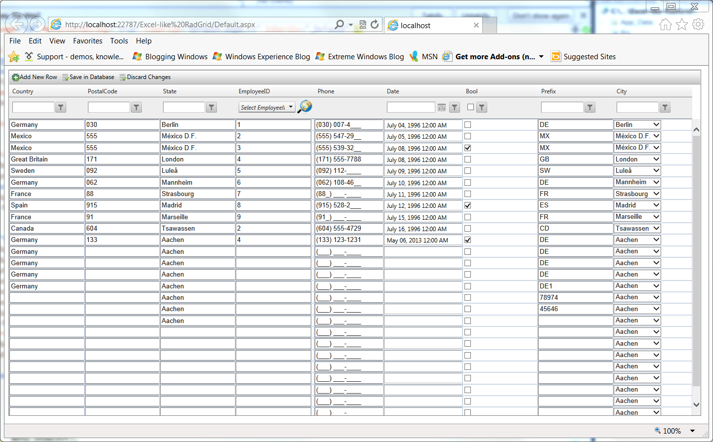Excel look and feel for RadGrid