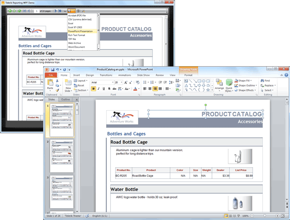 Export Telerik Reporting Reports to PowerPoint