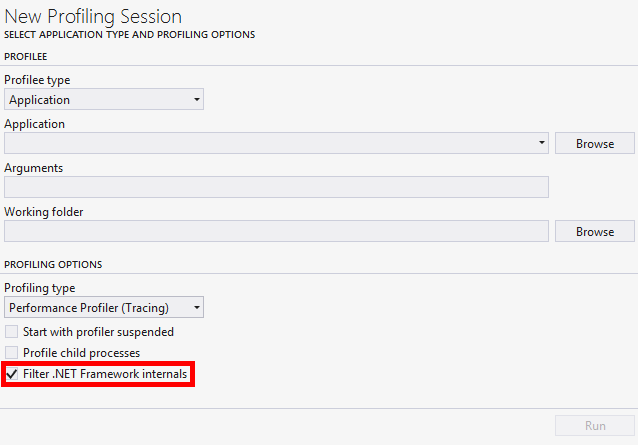 JustTrace filtering snapshot data image