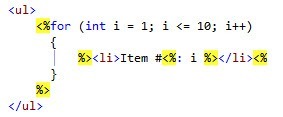 For-loop with MVC WebForms ViewEngine