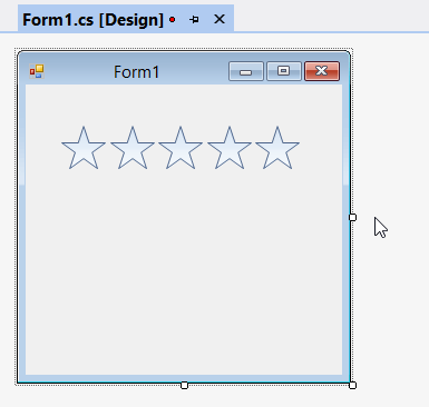 Form with RadRating Control