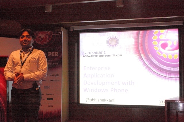 Abhishek speaking at GIDS