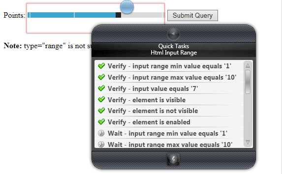 Quick Actions for the Range Input Type