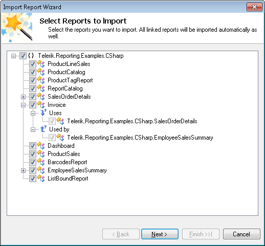 Telerik Report Designer Import Wizard