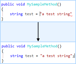 Semicolon Automatic Positioning