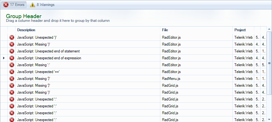 JavaScript Errors