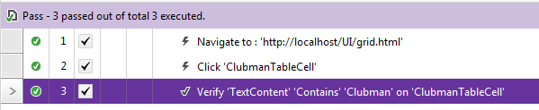 Simple test, verifying text in a cell