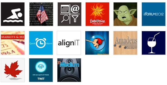 Logos of apps