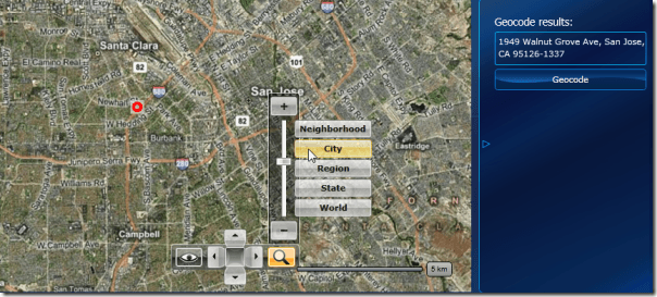 Click to open Geocoding example