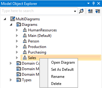 New Model Object Explorer